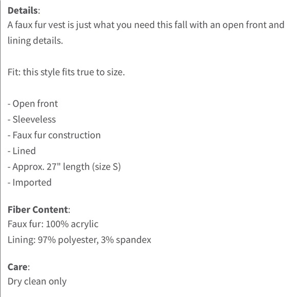 Tart Collection Faux Fur Vest - Picture 12 of 14